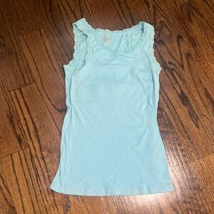 light blue summer tank from SO, size xxs, cute for warm weather, lace edges